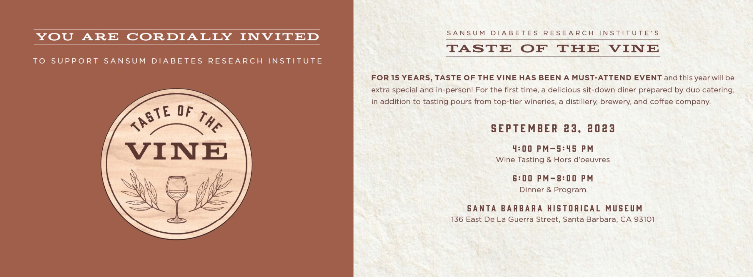 Taste of the Vine - Sansum Diabetes Research Institute