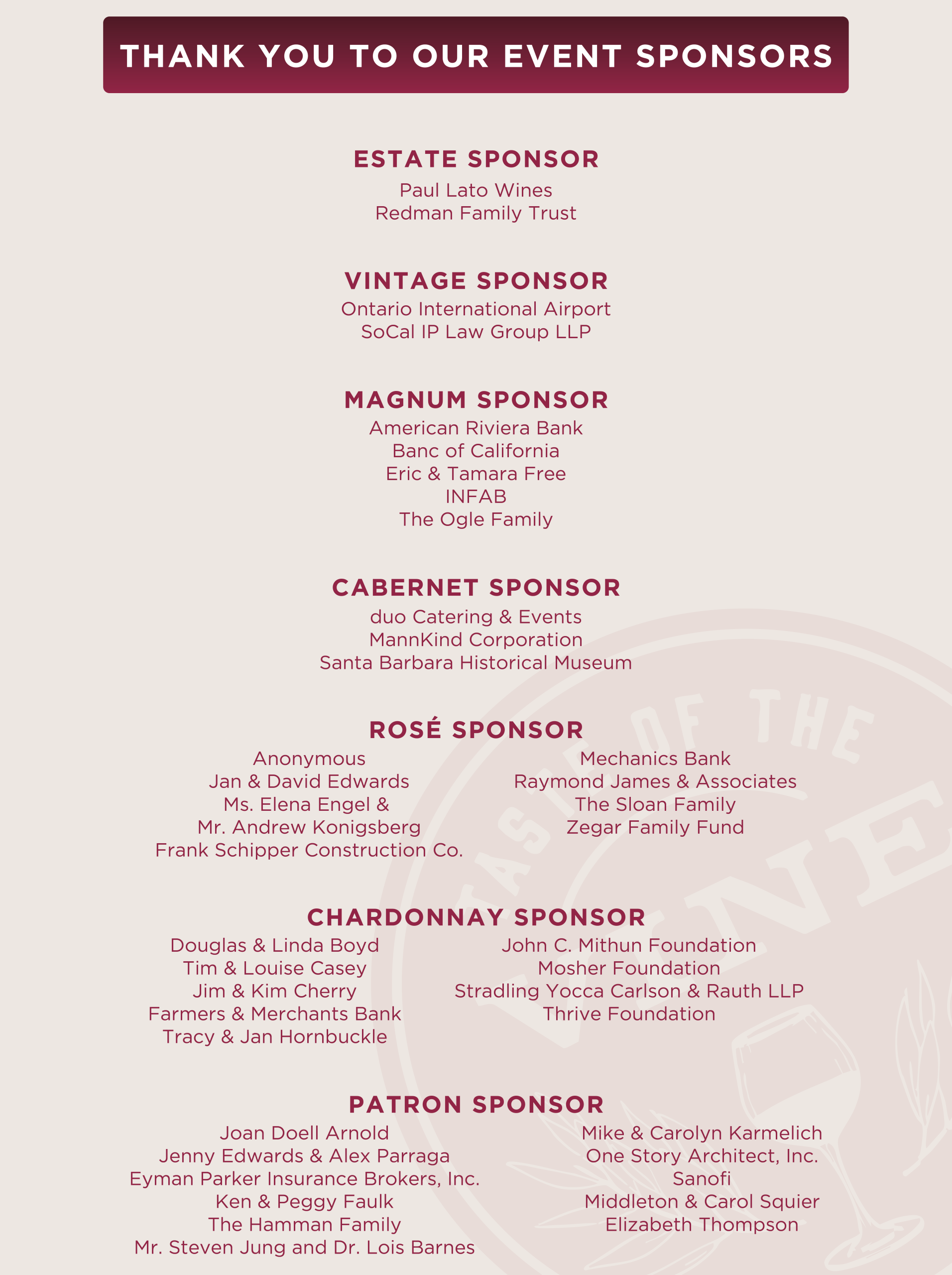 event sponsors